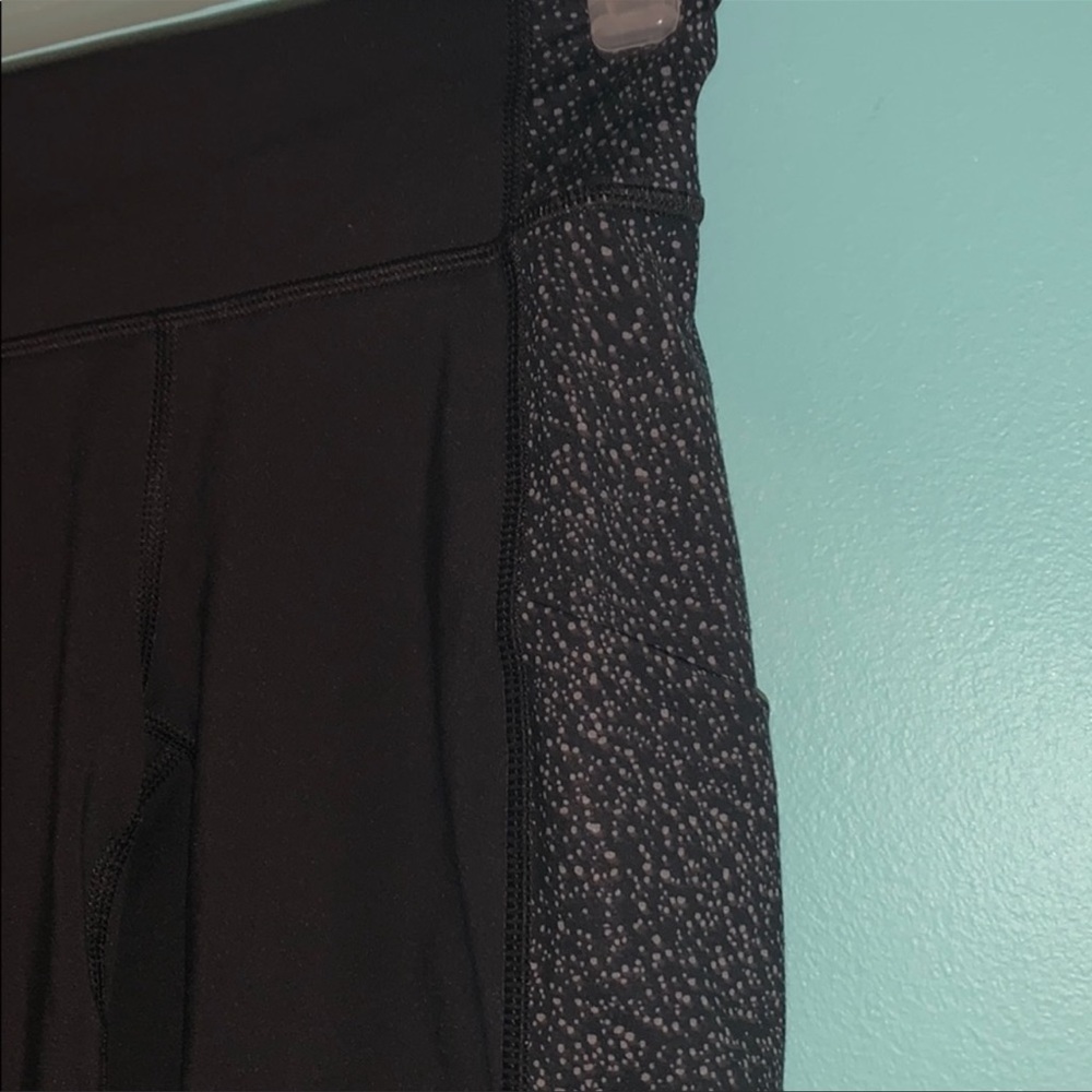 Black cropped leggings Lucy patterned